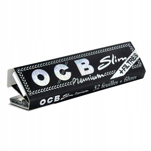 Bletki OCB King Size SLIM Bibułki białe Premium + FILTERKI