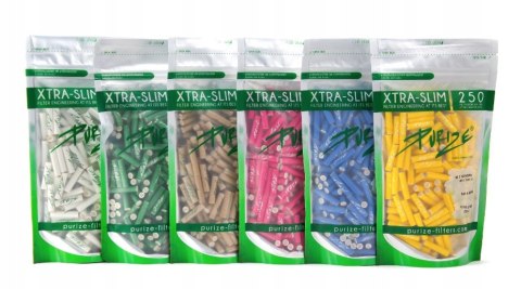 PURIZE Xtra Slim|Aktywne Filtry węglowe|Filterki z węglem aktywnym 250 szt. PURIZE Xtra Slim|Aktywne Filtry węglowe|Filterki z węglem aktywnym 250 szt.