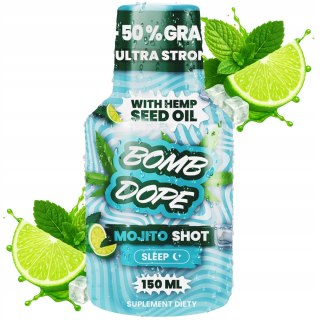 BOMB DOPE Konopny Shot MOJITO Olej Olejek CBD Cannabis Hemp SLEEP 150 ml