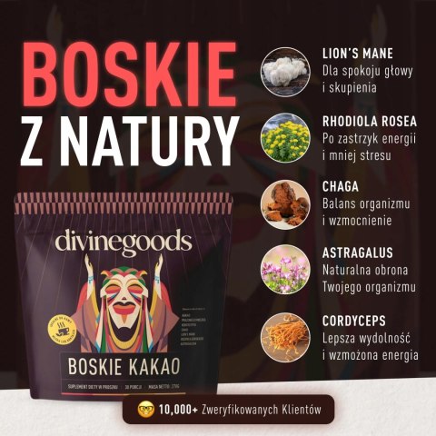 BOSKIE KAKAO Soplówka Jeżowata Lions Mane Mniszek Lekarski Różeniec Górski