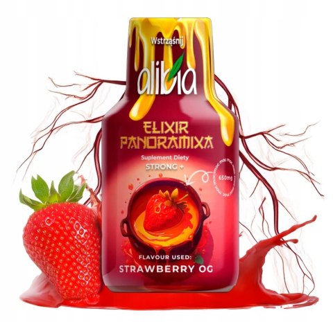 ELIXIR PANORAMIXA Shot Konopny STRAWBERRY Olej Olejek CBD Hemp Shot STRONG+