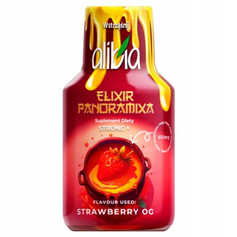 ELIXIR PANORAMIXA Shot Konopny STRAWBERRY Olej Olejek CBD Hemp Shot STRONG+