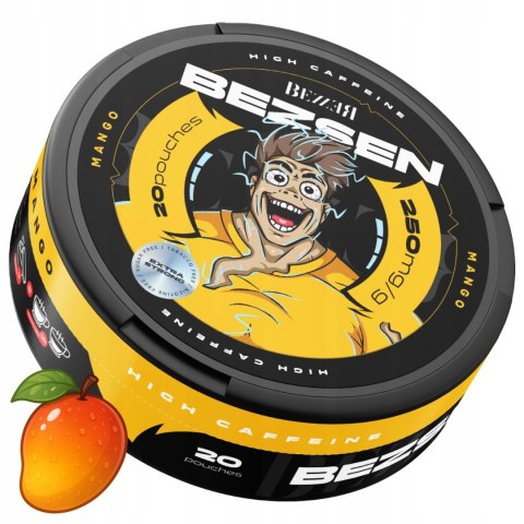 Woreczki Kofeinowe BEZSEN Snusy Energetyczne BEZZER Kofeina BEZ CUKRU 250mg