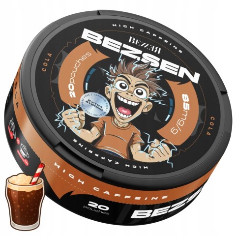 Woreczki Kofeinowe BEZSEN Snusy Energetyczne BEZZER Kofeina BEZ CUKRU 85mg