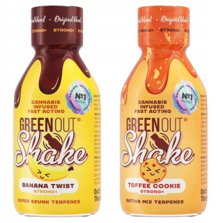 ZESTAW 2x Green Out Shake Toffee & Banana STRONG+ Fresh Bomb 400 ML